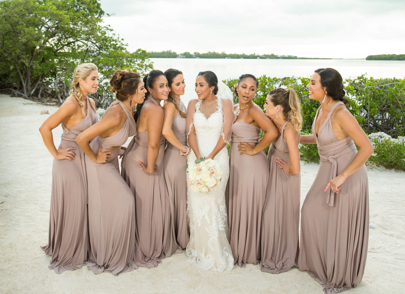Beach Bridesmaid Dresses from Real Weddings - Destination Wedding Details
