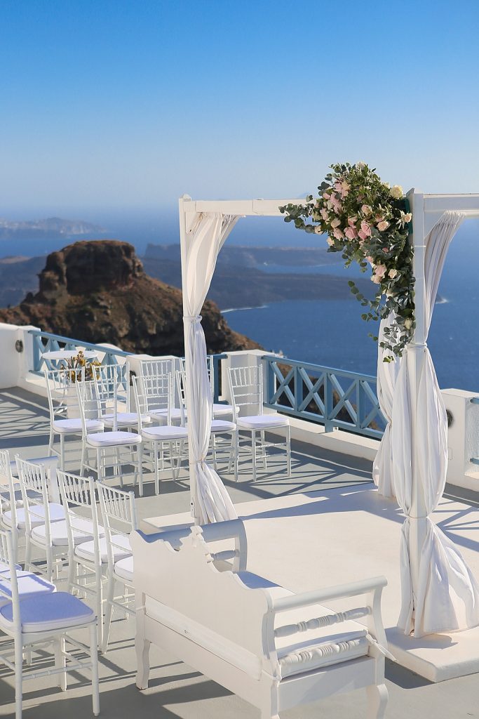 Destination Wedding in a Secluded Santorini Venue - Destination