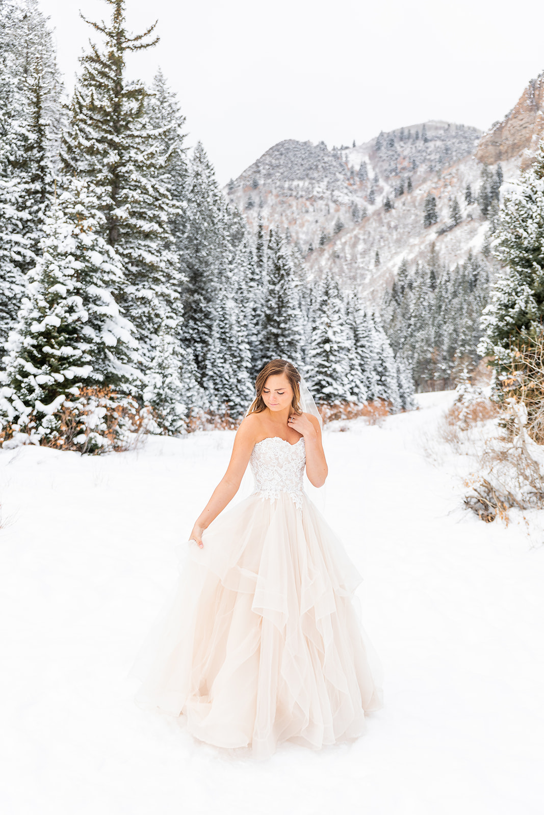 snowy utah mountain wedding 7