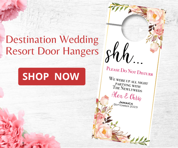 destination wedding door hangers