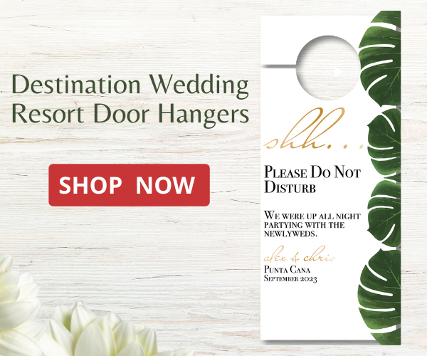 destination wedding resort door hangers
