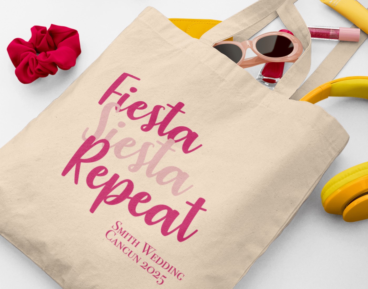 Fiesta Siesta Repeat Mexico wedding welcome bags