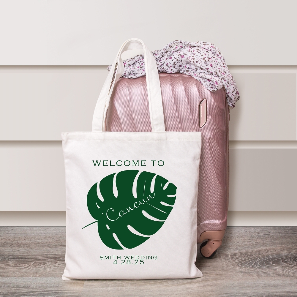 palm destination wedding welcome bags