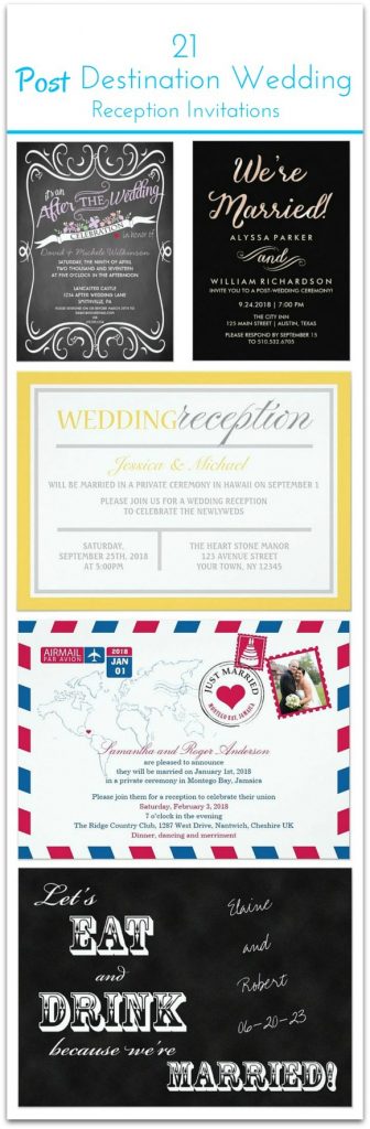 21 Beautiful Post Destination Wedding invitations