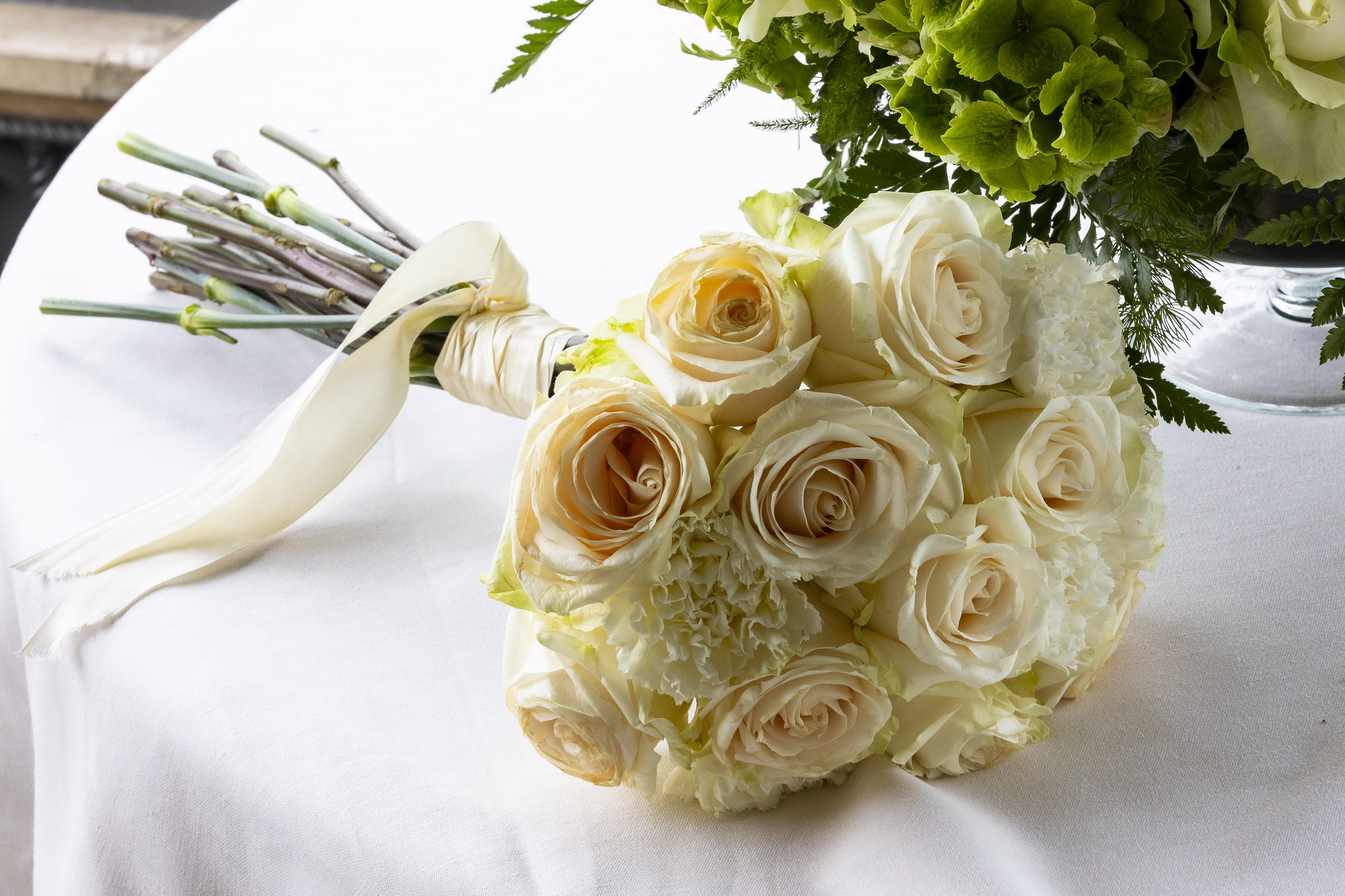 Antique Ivory Wedding Rose Bouquet