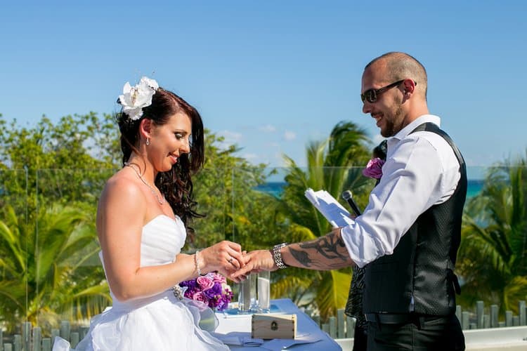 Rooftop destination wedding in Playa Del Carmen