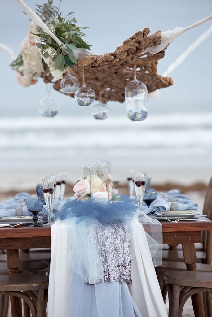 Breezy Blue Beach Wedding Inspiration - Destination Wedding Details