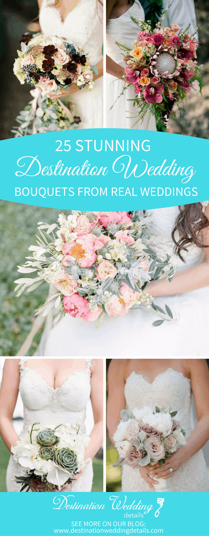 best destination wedding bouquets from real weddings