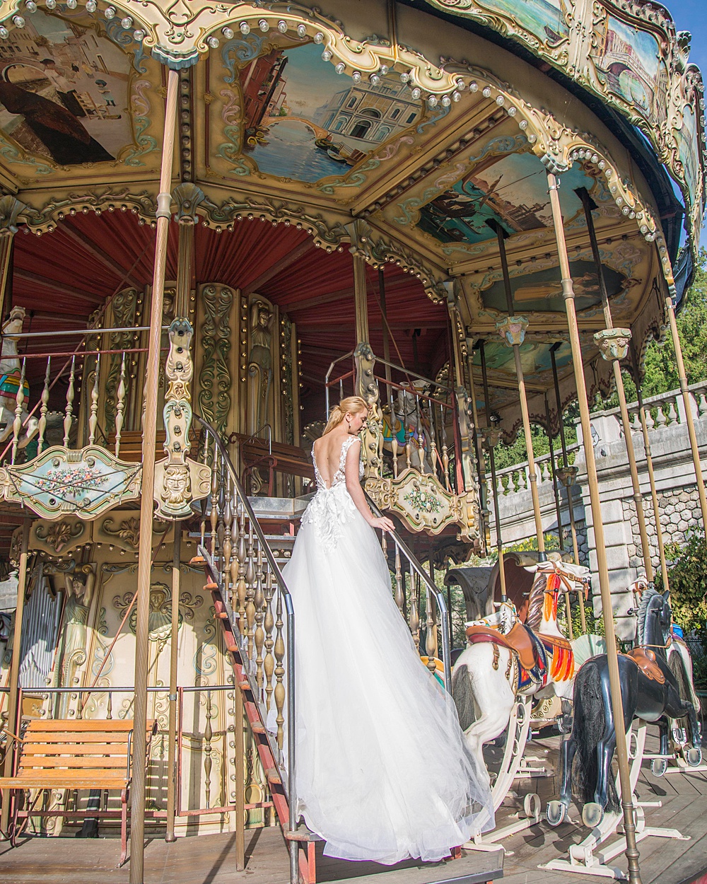 Carousel Chic Wedding Portrait