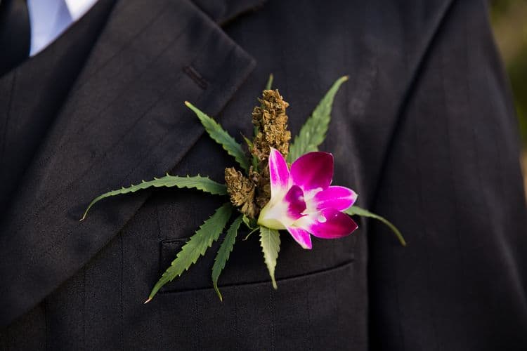 Weed themed destination wedding in Jamaica