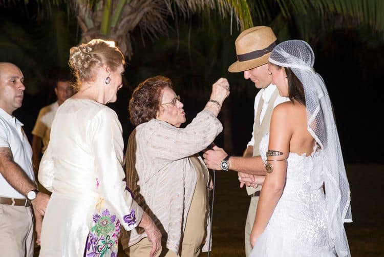 Blessing given by the bride and groom's grandmothers