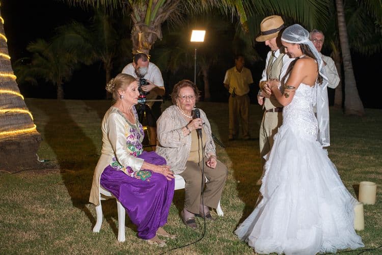 Blessing given by the bride and groom's grandmothers