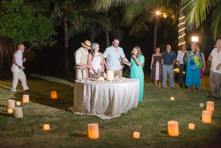 Sand ceremony given by best man and maid of honor