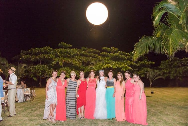 This gigantic balloon simulating the moon at this Costa Rica wedding was so cool.