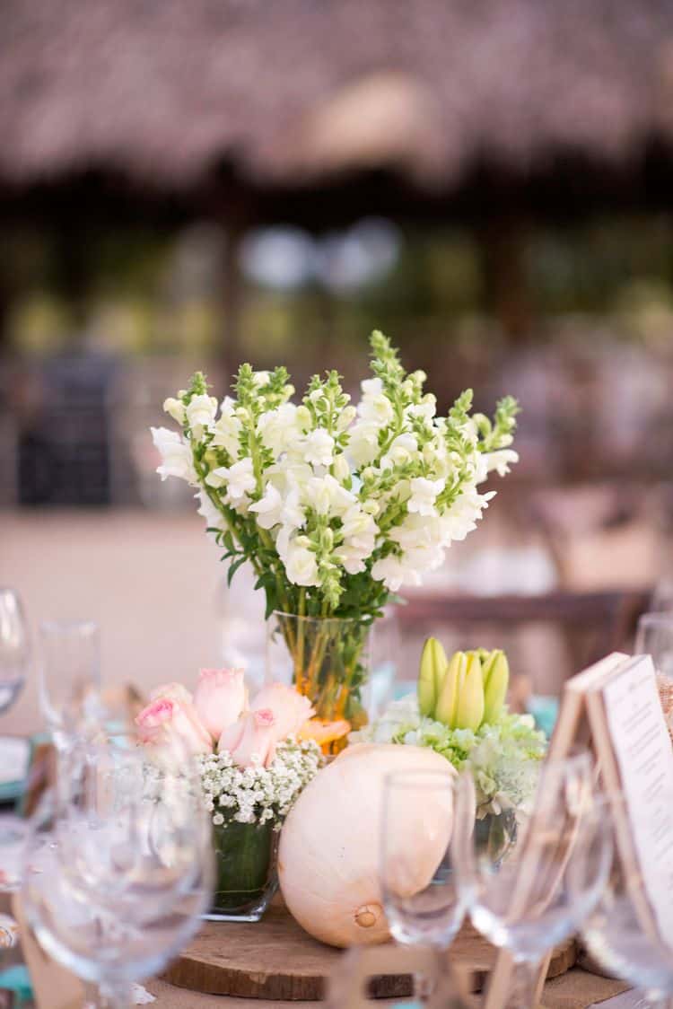 Costa Rica Wedding centerpiece