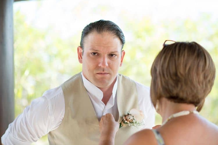 The groom waiting for his bride