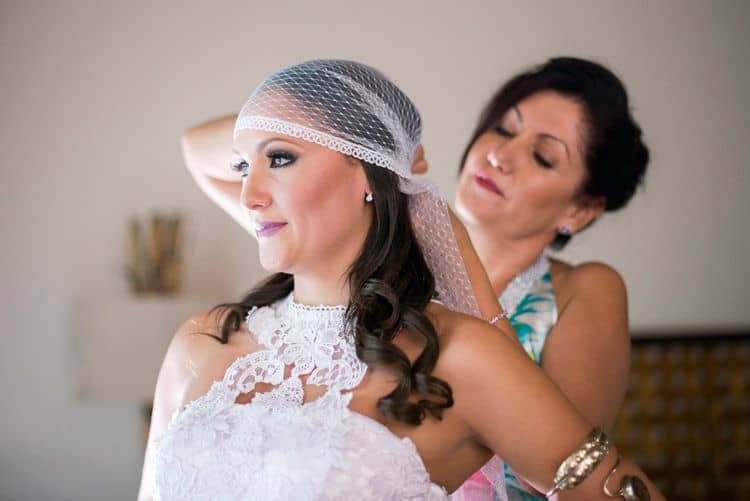 Unique beach wedding veil