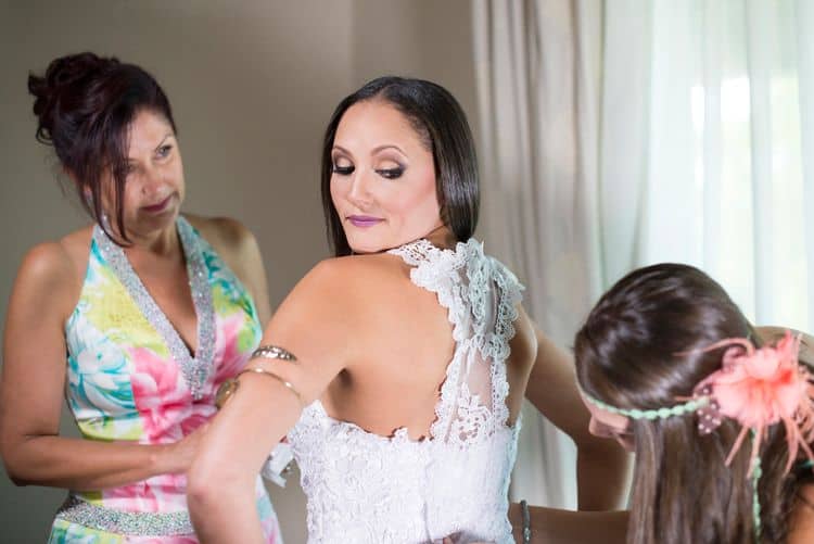 Gorgeous beach wedding dress back