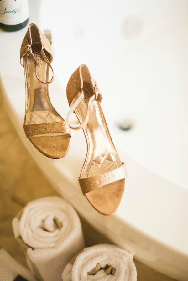 gold wedding shoes