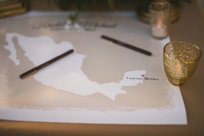 Destination Wedding Map guestbook