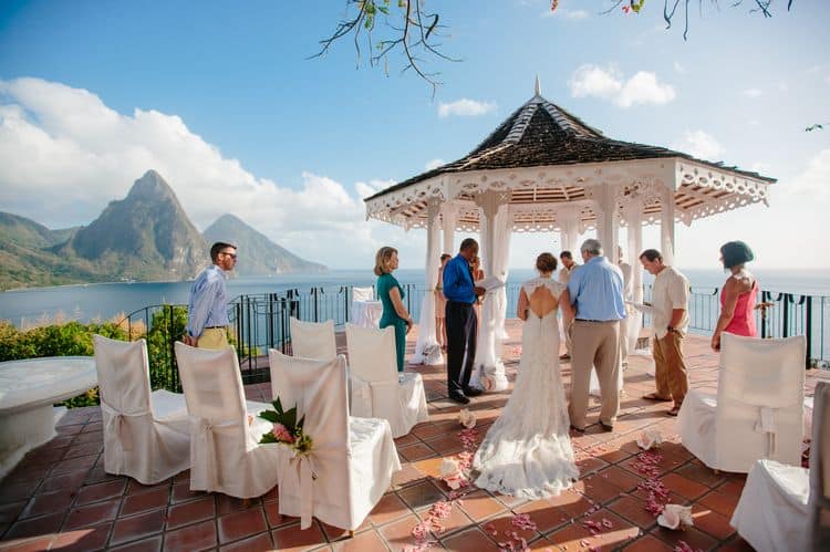 A Destination Wedding in St. Lucia with Stunning Views of The Piton ...