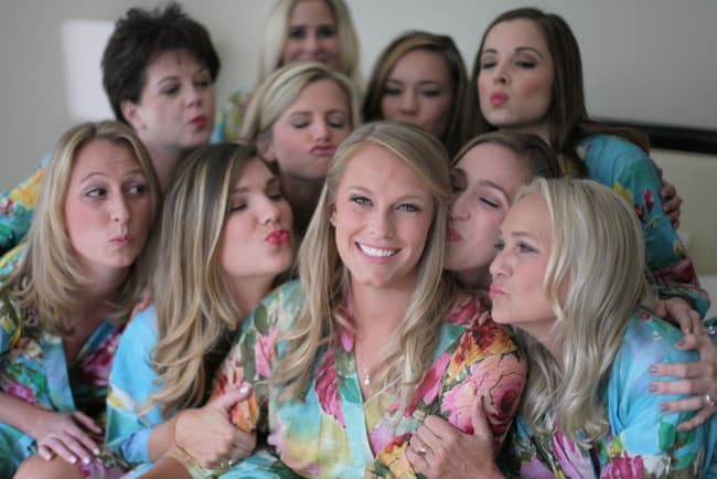 Sweet bridesmaid getting-ready picture