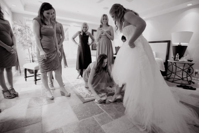 Bride getting ready