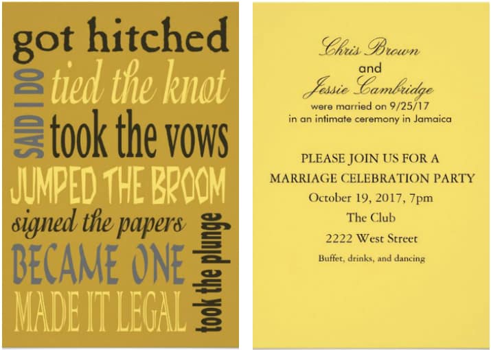 21 Beautiful At Home Wedding Reception Invitations Destination