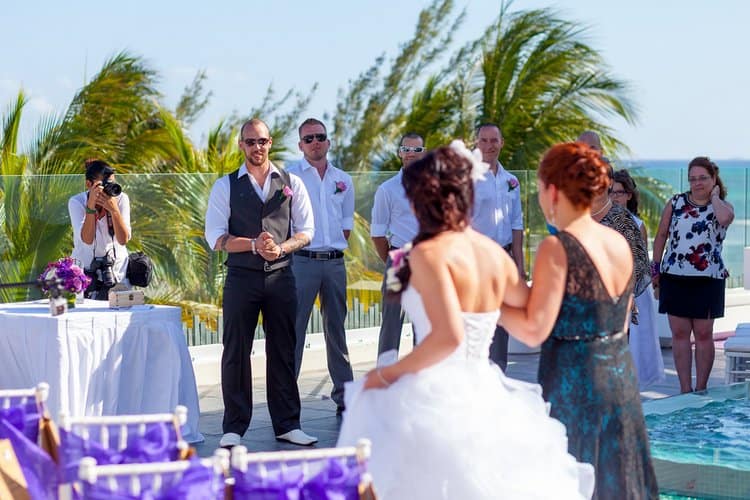 Rooftop destination wedding in Playa Del Carmen
