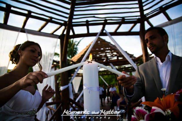 destination wedding unity candle ceremony