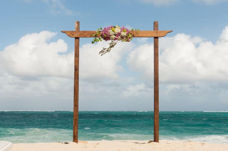 Cabbage beach wedding in the Bahamas