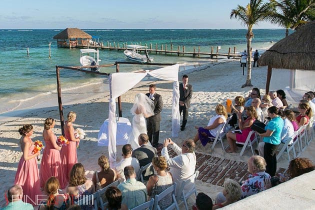 beach wedding arch in cancun