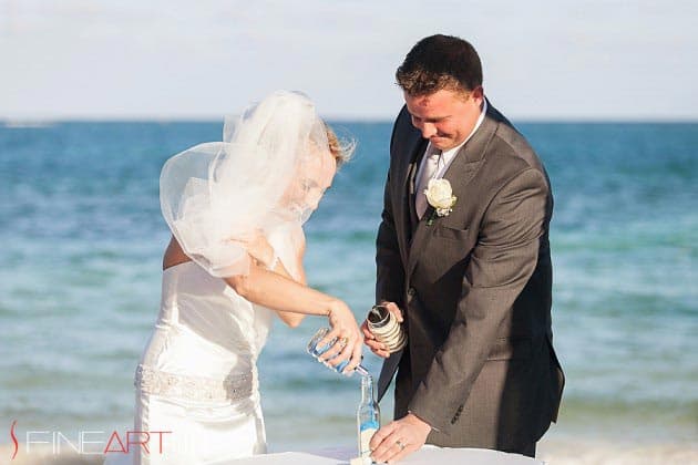 beach wedding sand ceremony