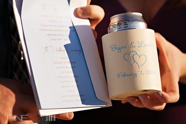 beach wedding koozies