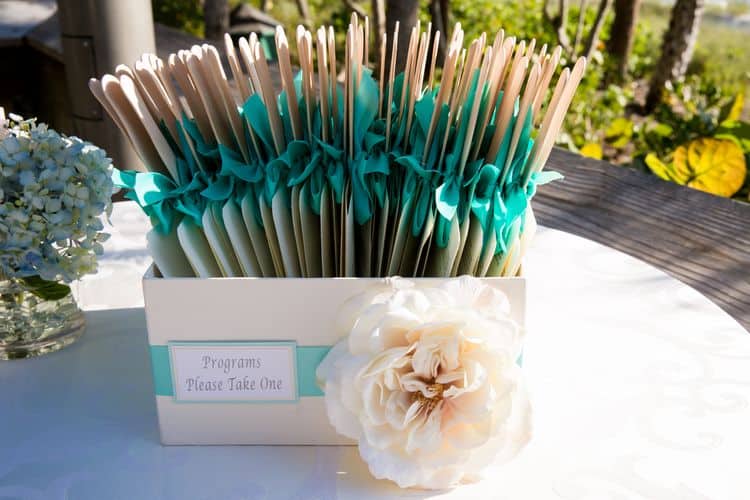 beach wedding programs