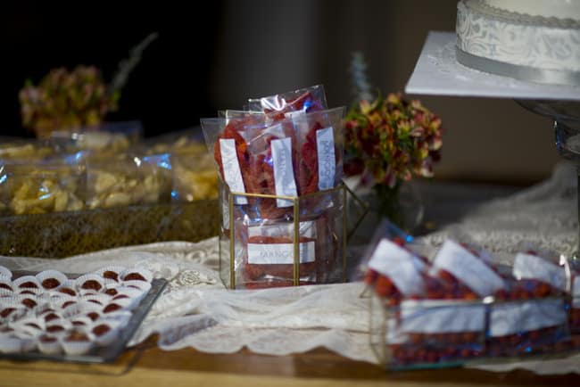 destination wedding candy buffet