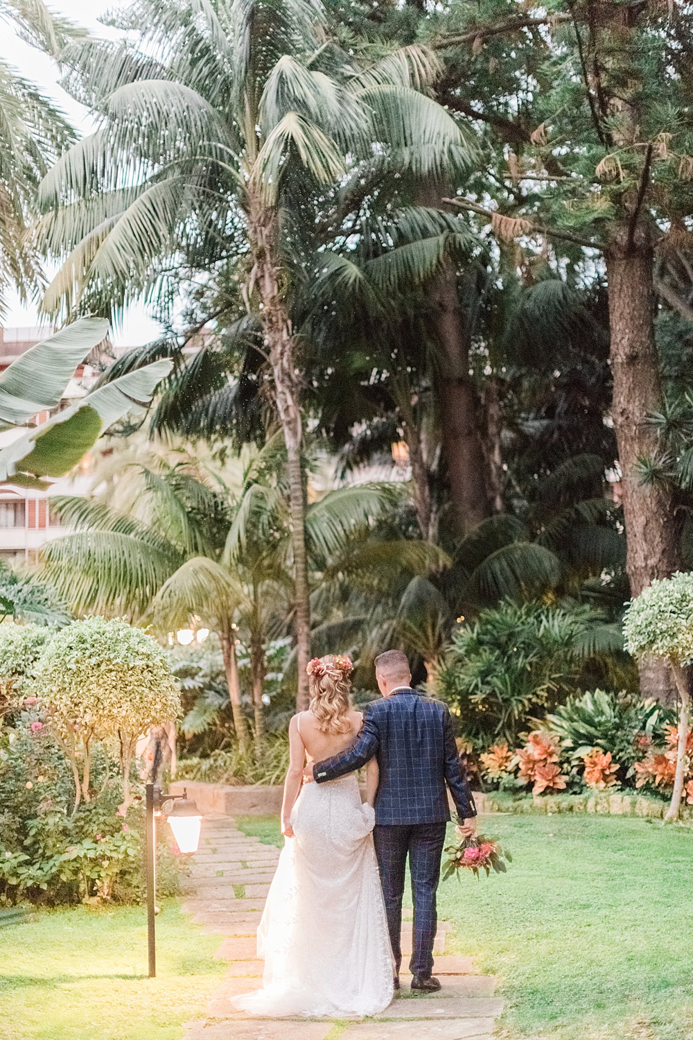 Sunset Tropical Hotel Wedding Photos