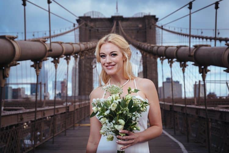 Wedding inspiration on the Brooklyn Bridge