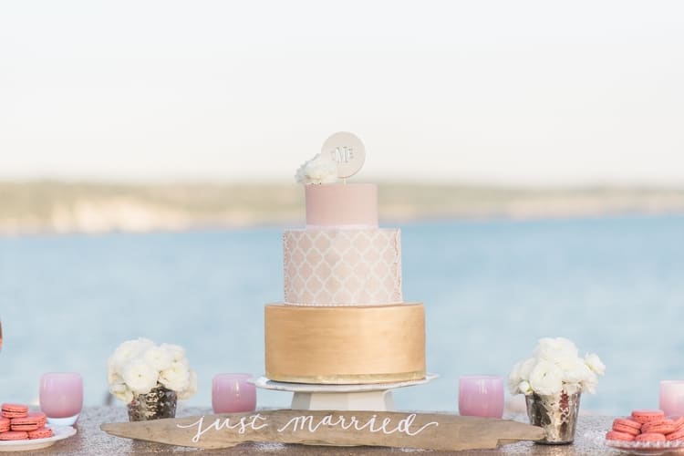 blush sunset wedding inspiration