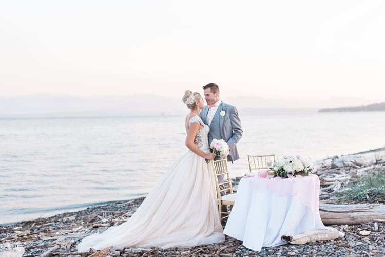 blush sunset wedding inspiration