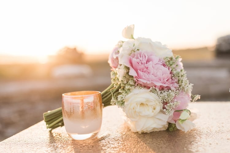 blush sunset wedding inspiration