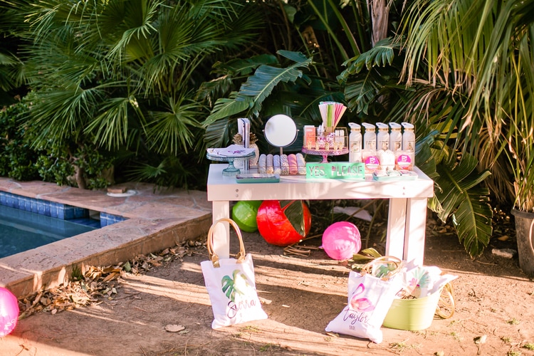 Fun Poolside Bachelorette Party Inspiration Shoot Destination Wedding Details