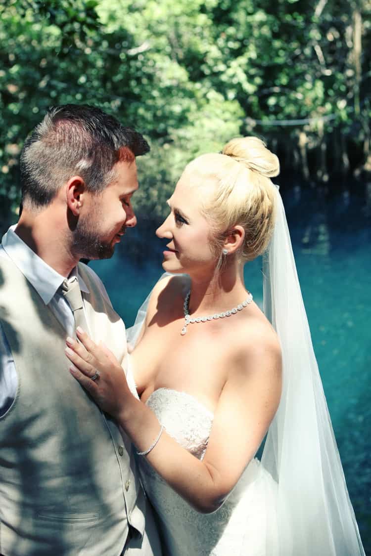 A Barefoot Beach Wedding  and Trash the Dress in Cancun 