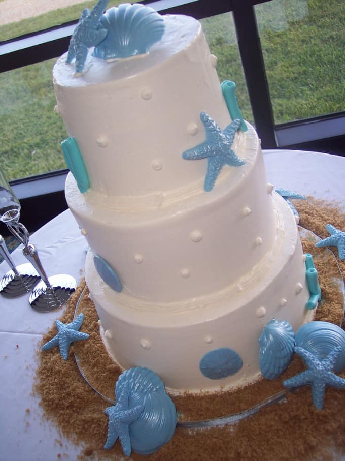 Beach Theme Wedding Cake Photos Destination Wedding Details