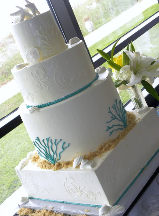  Beach  Theme Wedding  Cake  Photos Destination Wedding  Details