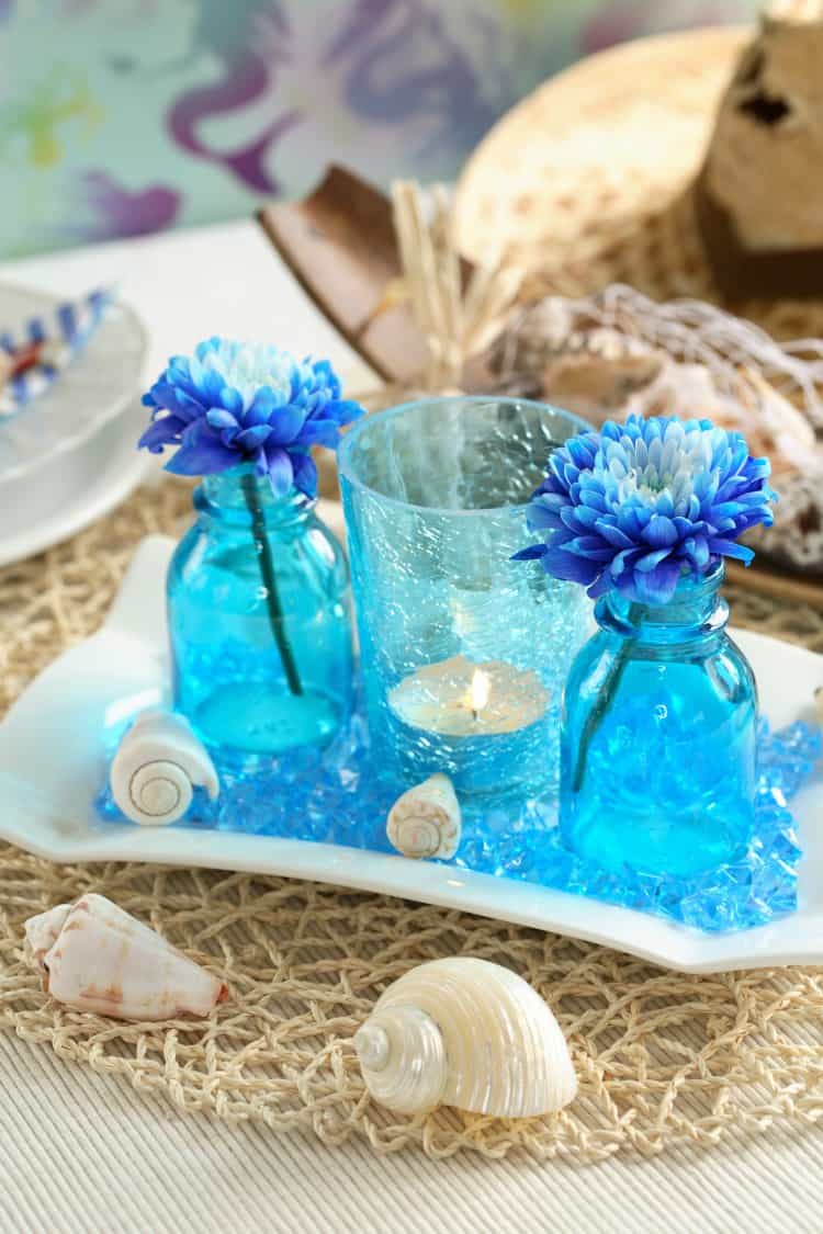 Under the sea party  Beach wedding decorations, Beach wedding centerpieces,  Beach theme wedding