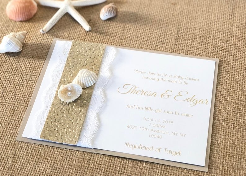 beach themed wedding invitations