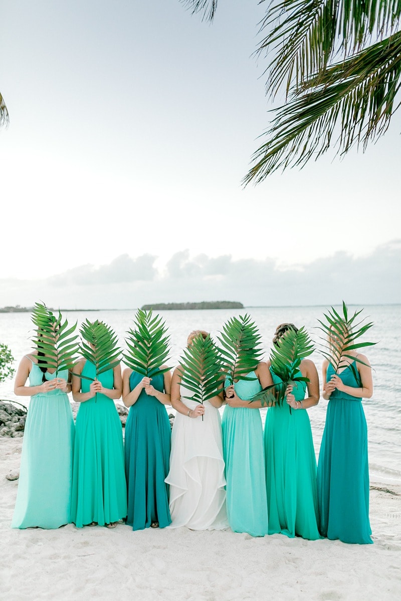 Teal Bridesmaid Dresses Beach Wedding