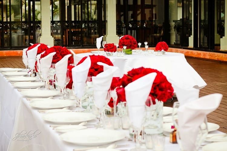 beach wedding centerpieces for long tables