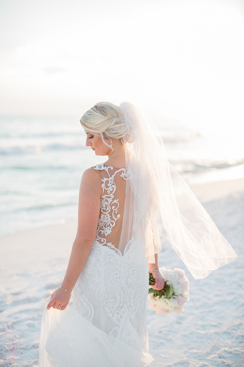 Beach Wedding Gowns Worn by 38 Real Brides - Destination Wedding Details